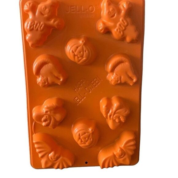 Vintage JELL-O Jello JIGGLERS MOLDS Lot of 2 Halloween Cat Bat Pumpkin Ghost - Picture 4 of 5